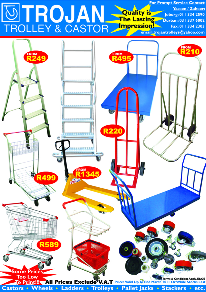 Trojan Trolleys & Castors 250 Market Street, Johannesburg, Gauteng, 2000