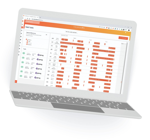 Fieldfusion's intelligent GANTT scheduling.