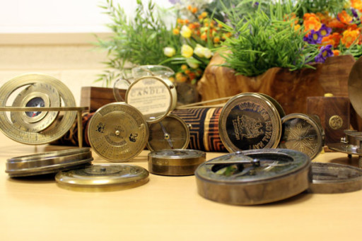 Selection of brass compasses available