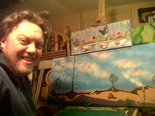 Surrealist artist Martin Nash of Northampton England