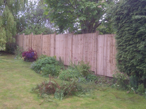 New featheredge panel fence at Ash nr Yeovil