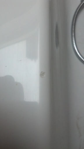 chipped bath repair in progress
