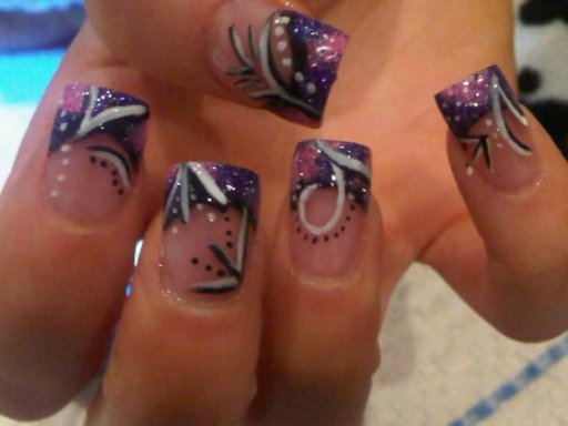 purple haze with nail art