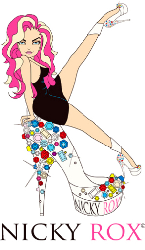 hen activity, birthday party, crystal decorating shoe party workshops with Nicky Rox
