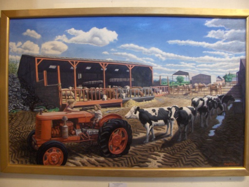 Down on Bomere Farm oil painting on canvas