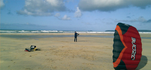 Piowr Kiting on Gwithian