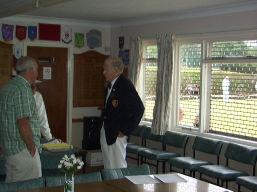 Old Basing Bowling Club pavilion clubhouse and flat green rinks