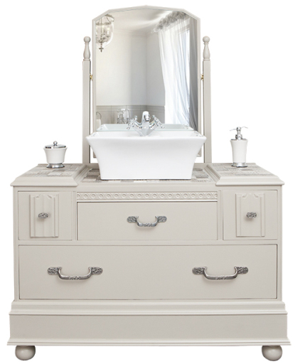 Traditional style unique vanity unit
