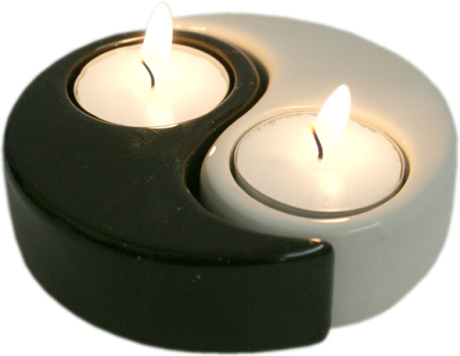 Yin Yang tealight holder