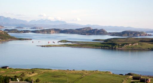Port Beag Chalets, overlooking Isle Ristol, one of the beautiful Summer Isles
