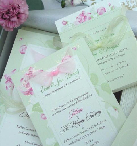 Vintage Rose Wedding Invitation