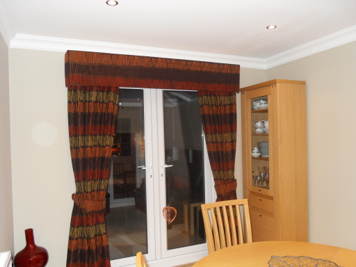 Pencil Pleat curtain with Stiff pelmet