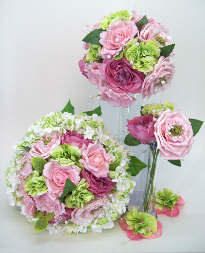 Artificial and silk bridal wedding flowers