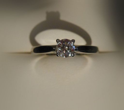 brand new platinum 0.40 diamond ring