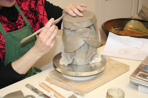 Making a sculptural pot at Clay with Carole Hitchin