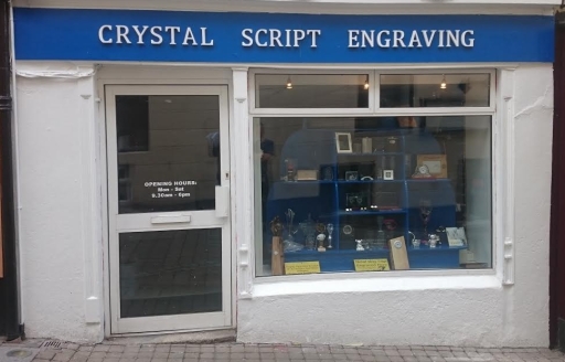 Crystal Script Engraving
