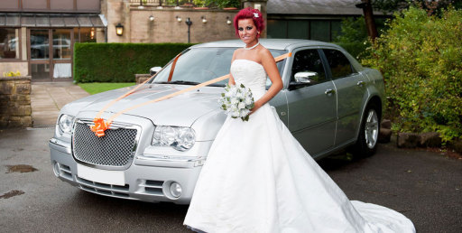 Wedding car bride