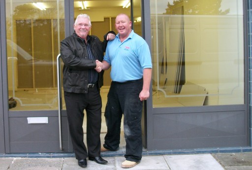 Owen Money with Neil Taylor after his stunning Shop Re-fit (Wot a laugh we had)