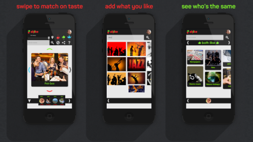 swipe and match on taste and interests