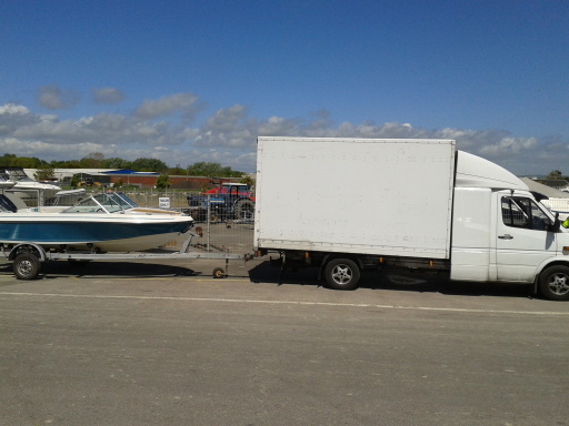 towing a boat from littlehampton to Lancing in West Sussex