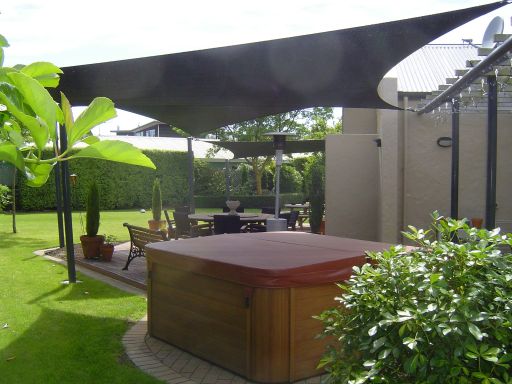 Sail Canopy over hot tub