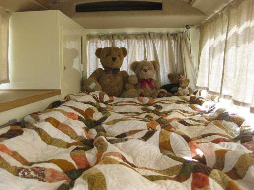 Campervan's double bed