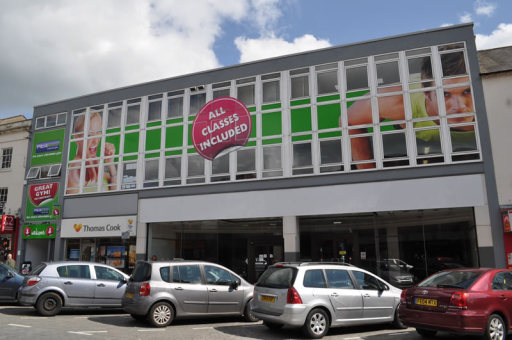 View of the gym from Abington Street in Northampton
