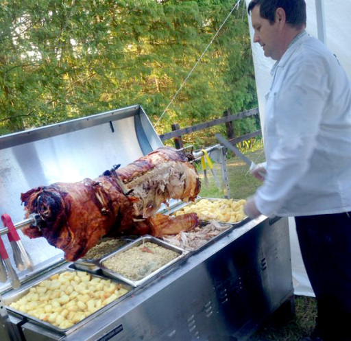 hog roast party in Pontyclun
