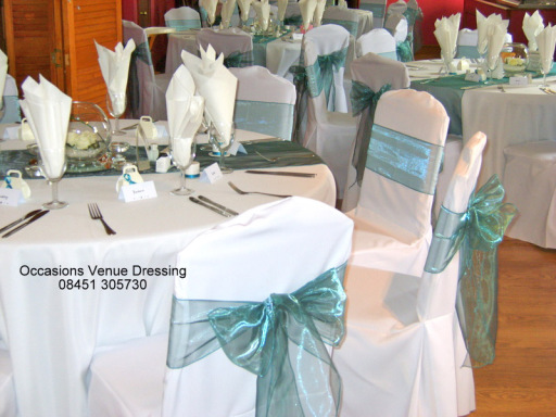 Hand pressed chair covers and table linens