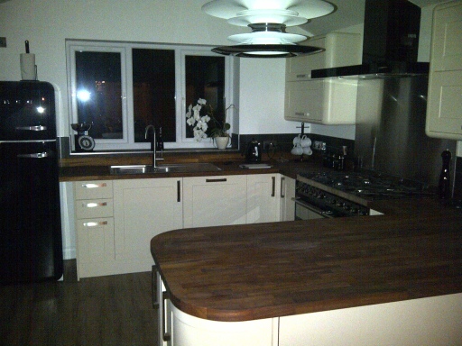 fitted kitchen, in new extension