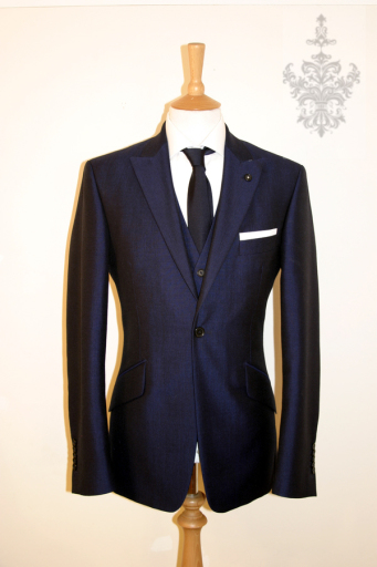 Navy Mohair Suit Jacket &amp; Waistcoat