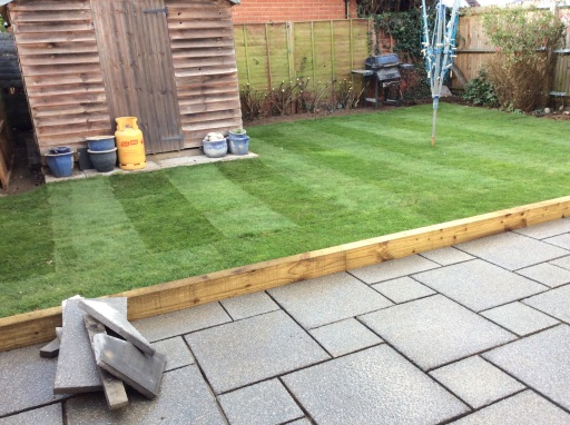 Turfing on a garden makeover
