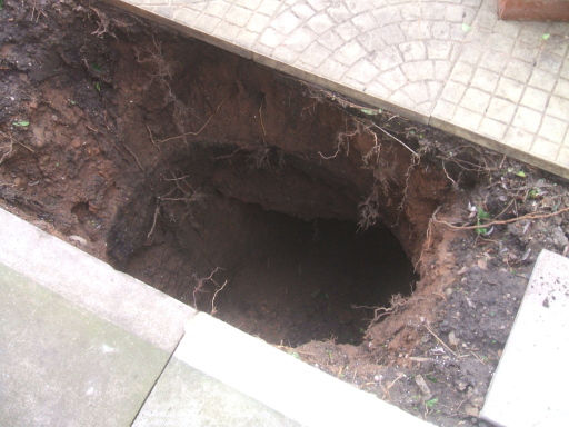 Sandstone cave located beneath a patio - Old Basford, Nottingham