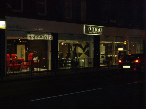 Domo Furniture Store at Night