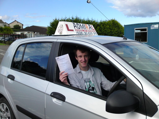 Matthew passes his test first time with ADMIRAL School of Motoring