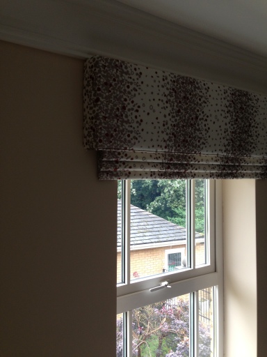 Roman blinds with matching pelmet