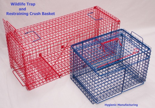 Wildlife Rescue trap and restraining crush basket