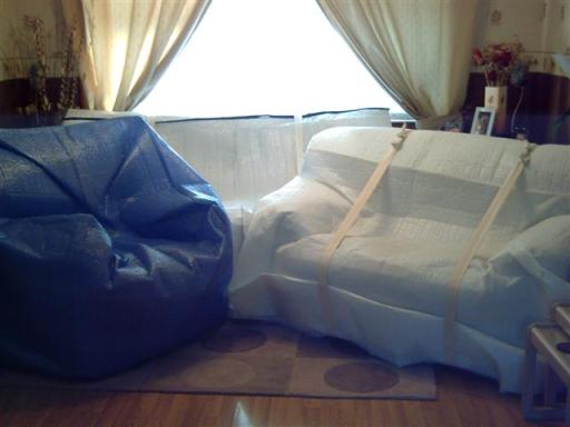 suite covers, transit blankets, all the correct equipment