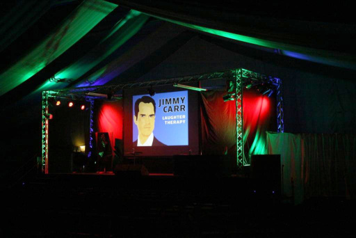 GC Sound and Light providing Sound and Light Equipment and Services to Jimmy Carr in October 2011