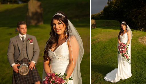 Bride and groom wedding images from the Vu, Bathgate