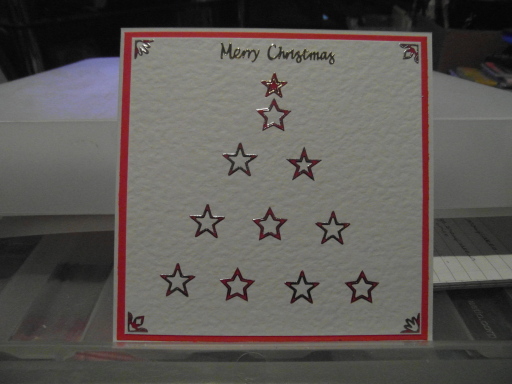 Handmade Star Tree Christmas Card