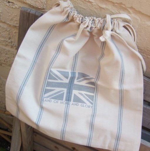 union jack - land of hope and glory - drawstring bag - East of India