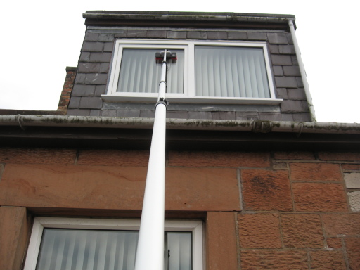 Water Fed Pole.Even difficult to reach windows can be cleaned.