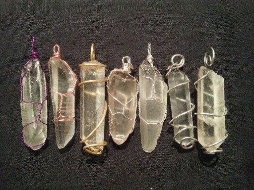 Lemurian Seed Quartz Crystal Pendants