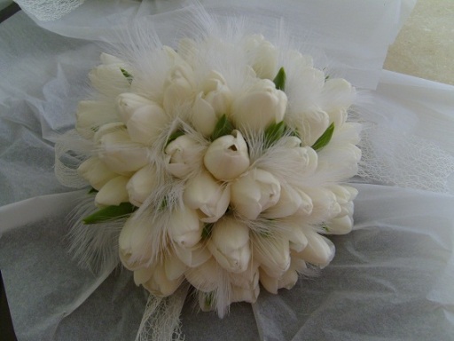 Tulip bridal bouquet