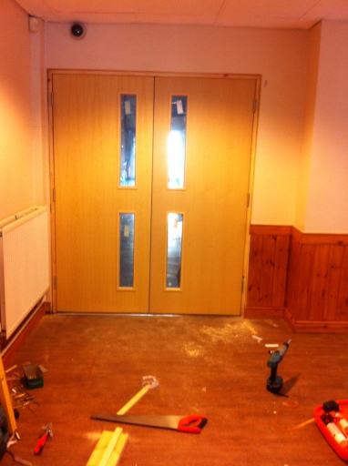 fire doors , fitted