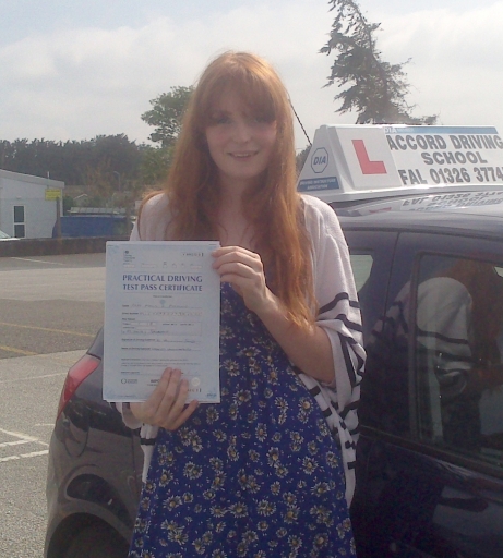Molly had her driving lessons with Tony Friday