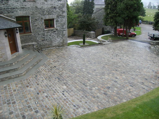 A natural stone driveway of distinction