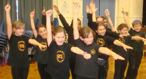 Learning a new number in the dance class for the main school.