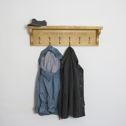 Personalised Coat Rack with Shelf